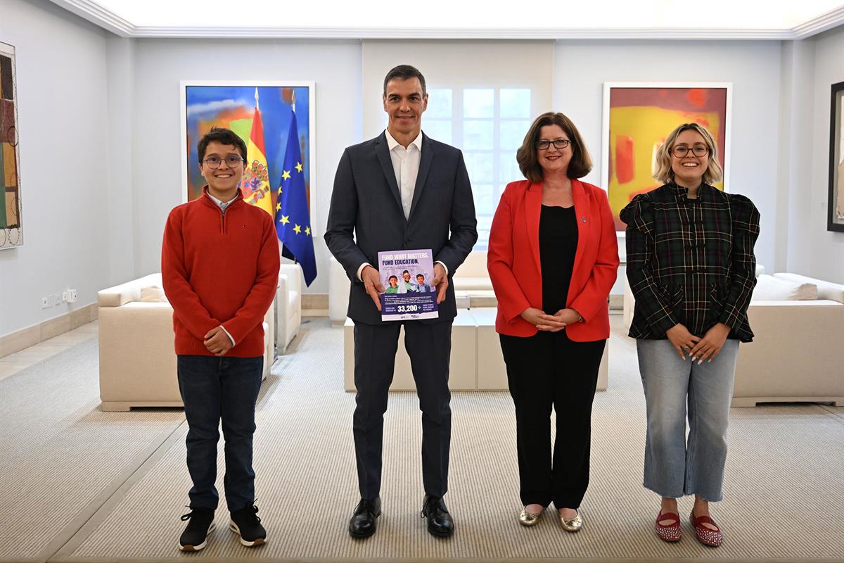 Pedro Sánchez invierte 25 millones de euros en la Alianza Mundial por la Educación